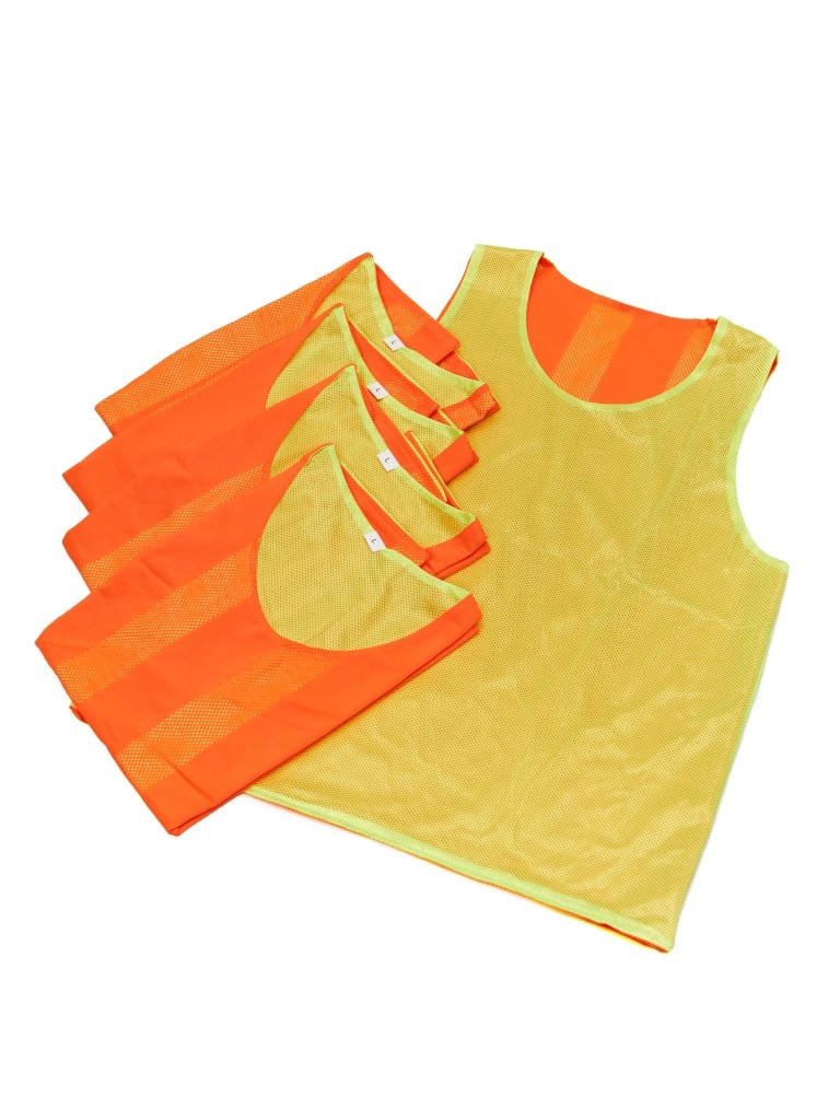 Манишка двухсторонняя NONAME цвет оранжево-салатовый (р. L) (набор 5 шт)