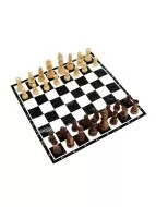 Набор шахматных фигур с мягкой доской  (дерево) CHESS (ВБ)