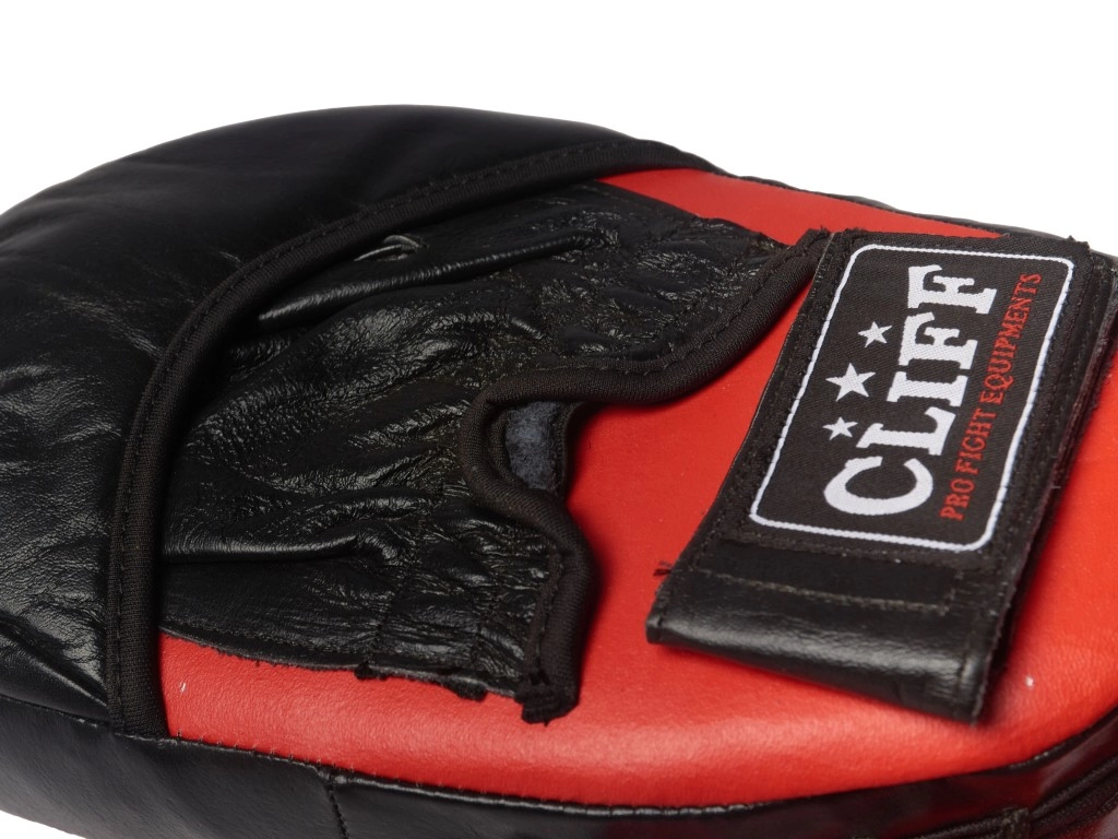 Лапы боксерские Cliff ULI-6006, кожа красная
