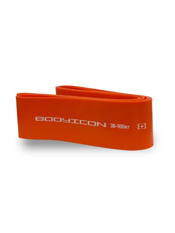 Эспандер ленточный BODY ICON оранжевый 38-100 кг (длин.- 208 см, шир.- 10,1 см, толщ.- 0,45 см)