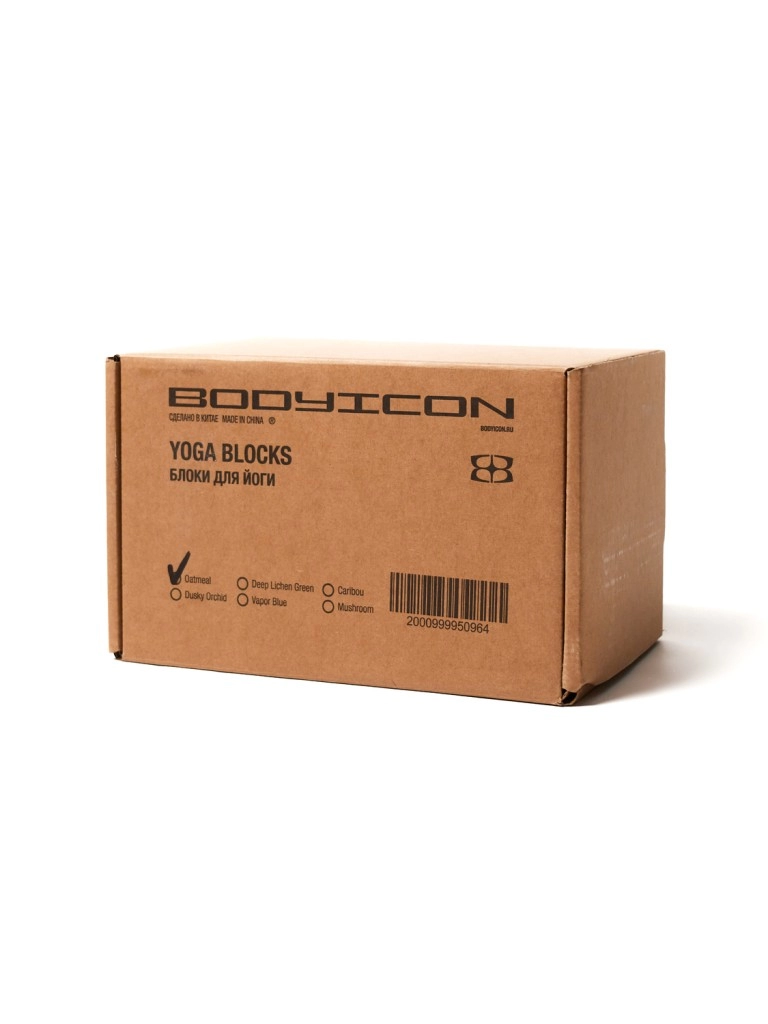 Блок для йоги BODY ICON (пара) (Oatmeal)