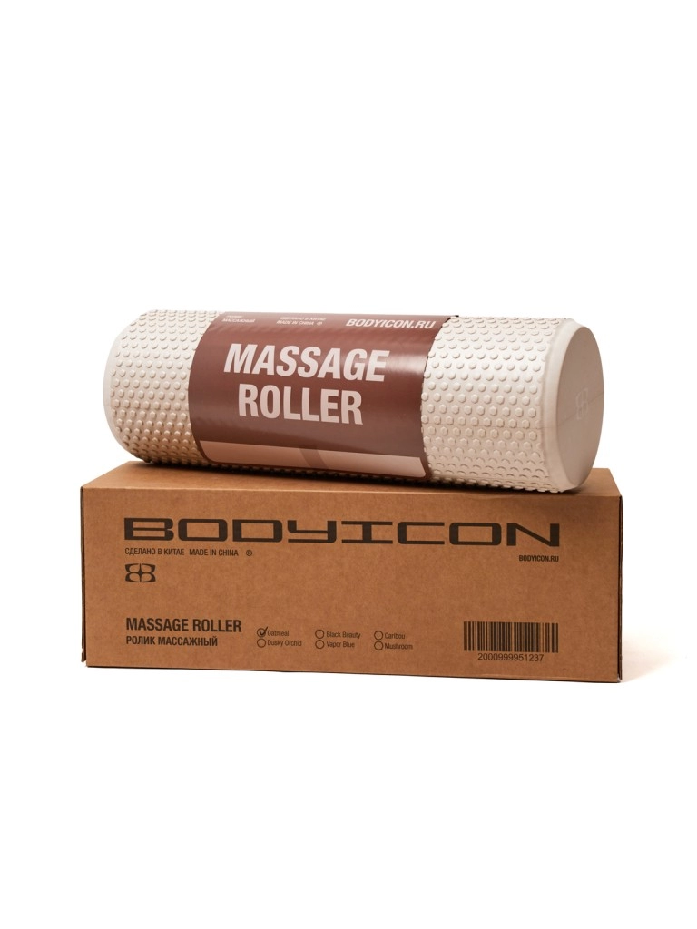 Ролик массажный для йоги BODY ICON (Oatmeal)