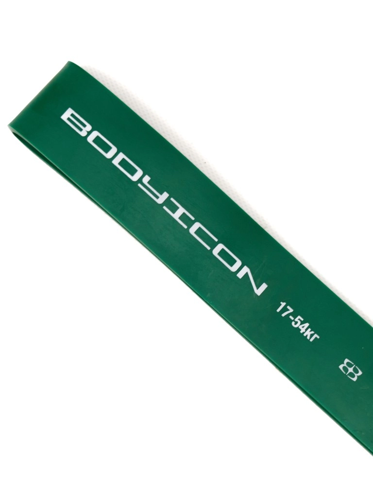 Эспандер ленточный BODY ICON 17-54 кг зелёный (длин.- 208 см, шир.- 6,4 см, толщ.- 0,45 см)