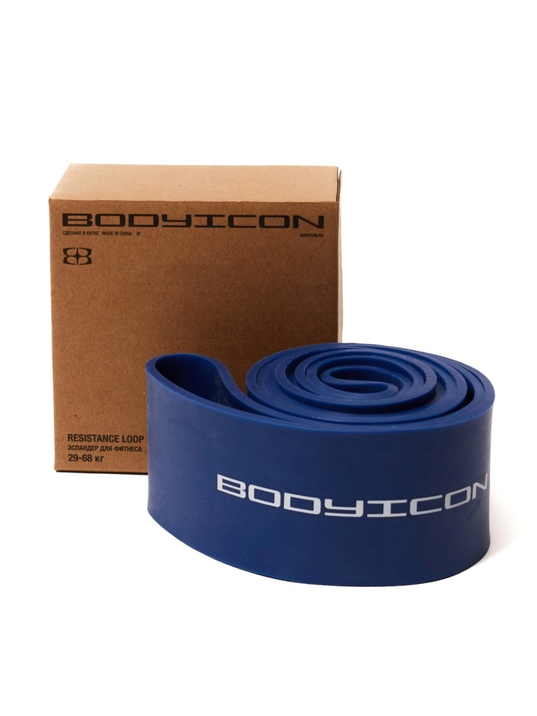 Эспандер ленточный BODY ICON 29-68 кг синий (длин.- 208 см, шир.- 8,3 см, толщ.- 0,45 см)
