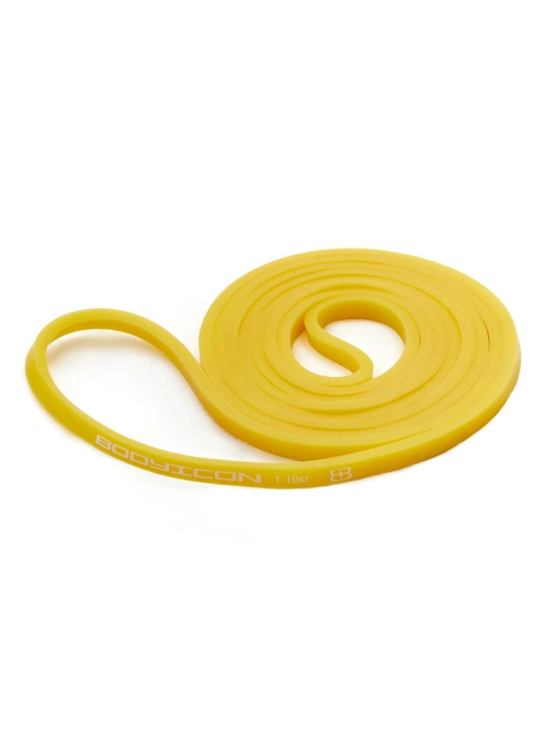 Эспандер ленточный BODY ICON 1-10 кг жёлтый (длин.- 208 см, шир.- 0,64 см, толщ.- 0,45 см)