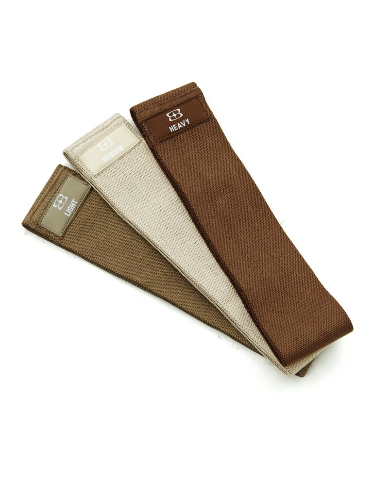 Набор тканевых фитнес-резинок BODY ICON (Set Brown)