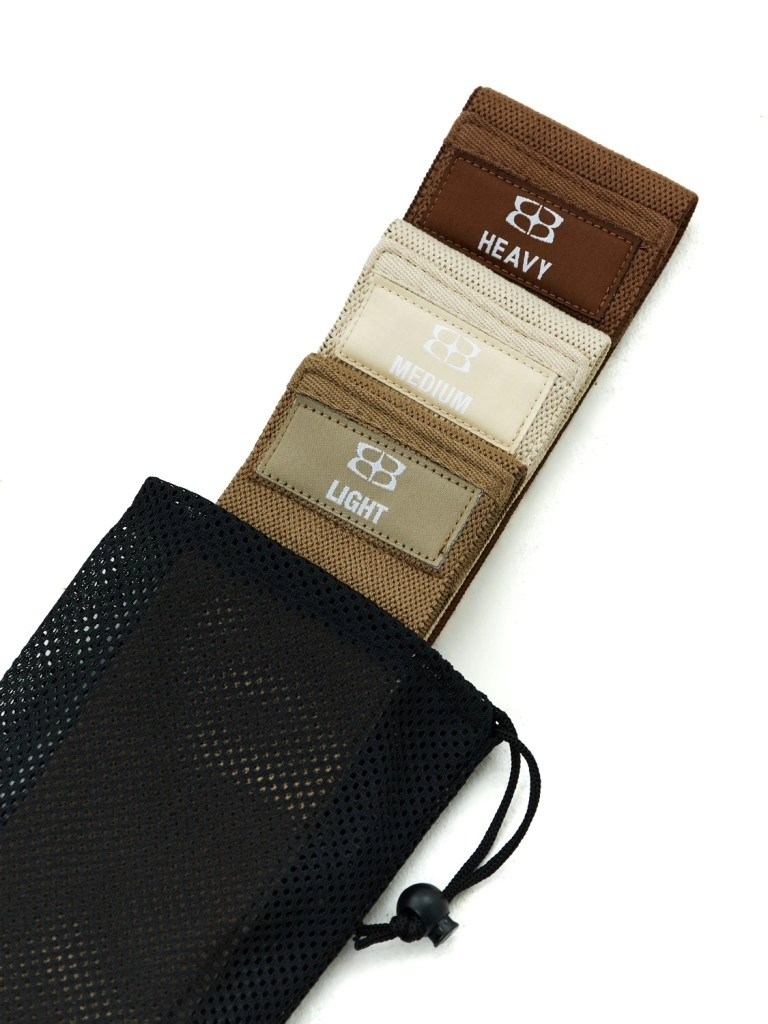 Набор тканевых фитнес-резинок BODY ICON (Set Brown)