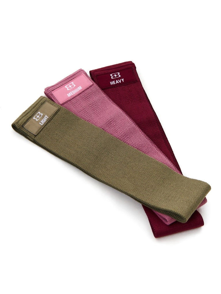 Набор тканевых фитнес-резинок BODY ICON (Set Burgundy)