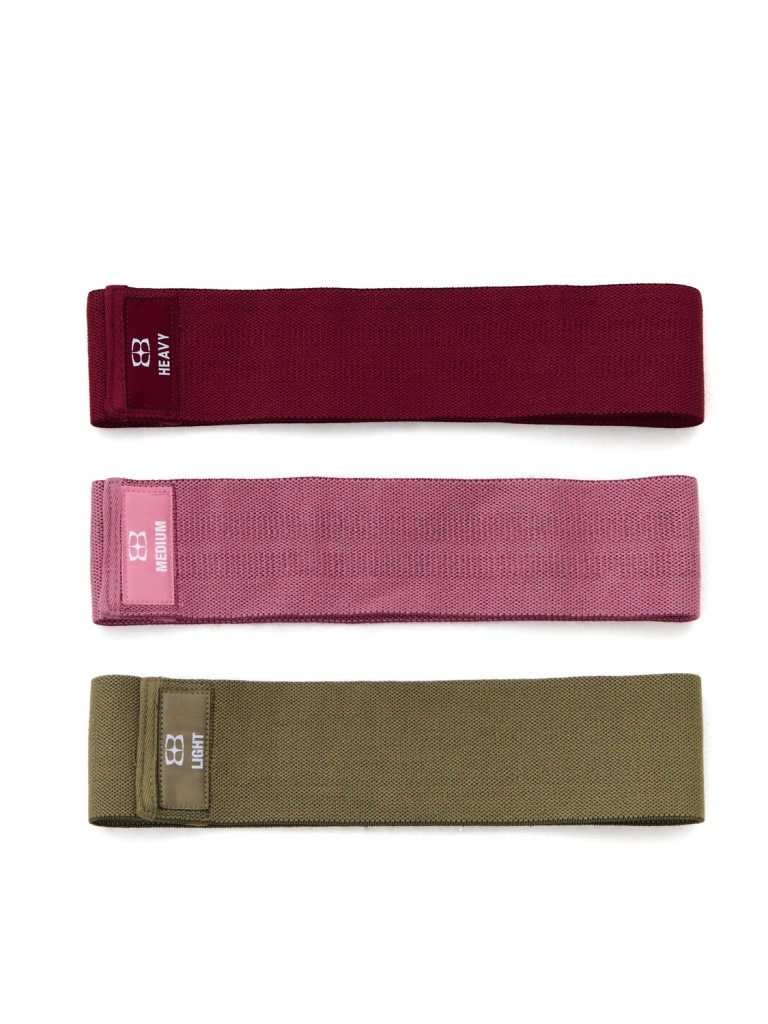 Набор тканевых фитнес-резинок BODY ICON (Set Burgundy)