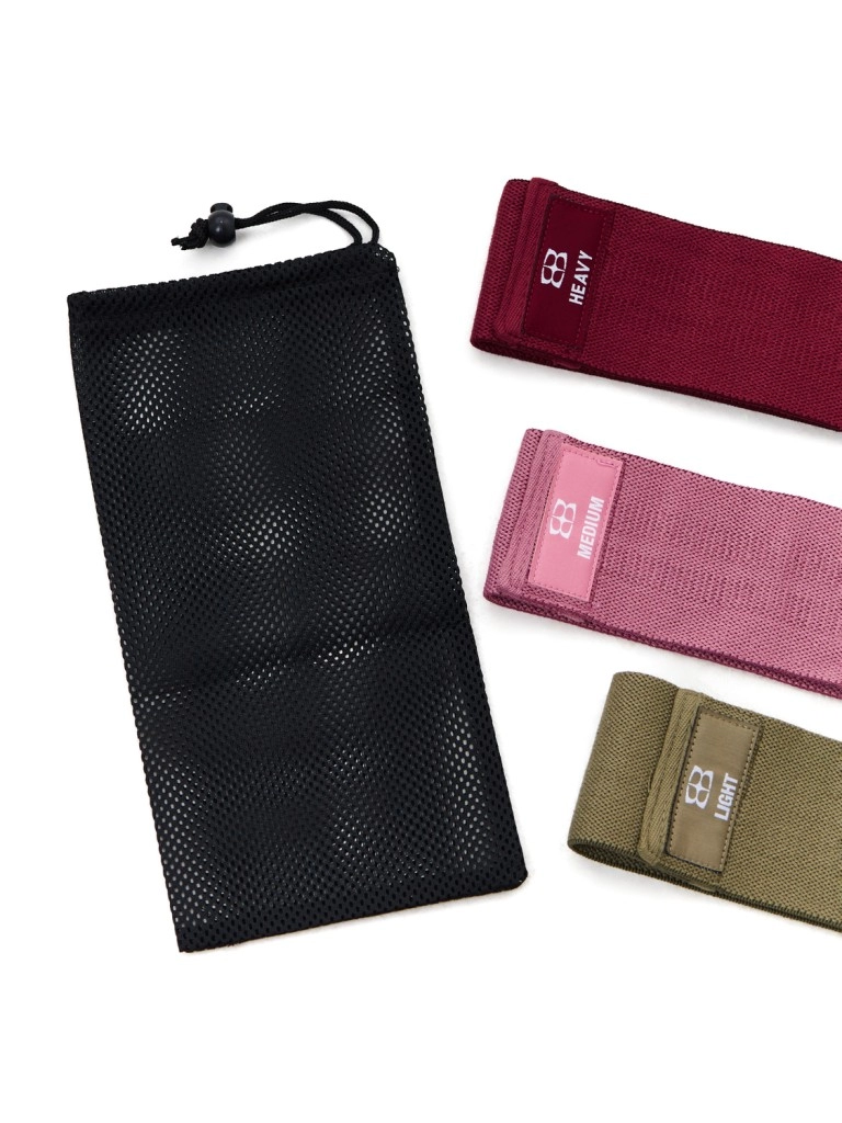 Набор тканевых фитнес-резинок BODY ICON (Set Burgundy)