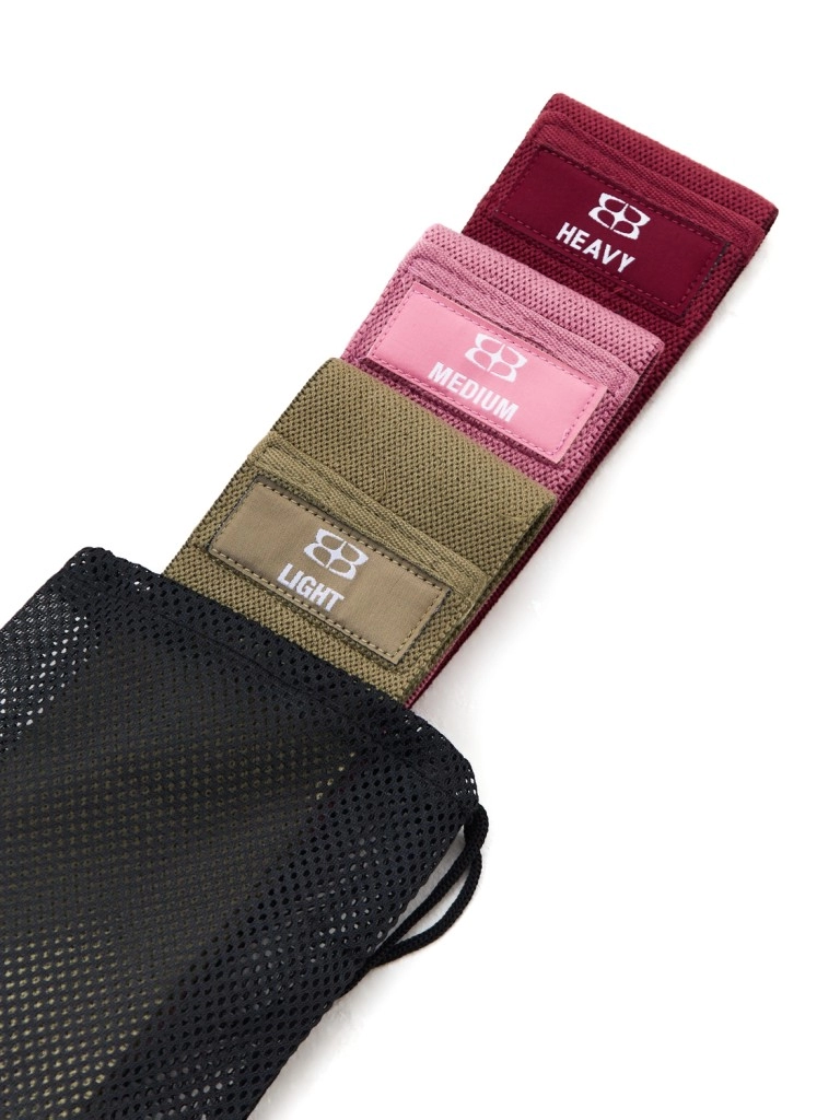 Набор тканевых фитнес-резинок BODY ICON (Set Burgundy)